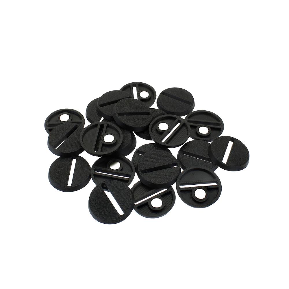 Bases de plástico Wargaming ranura redonda de 25 mm + imán para miniaturas de mesa, AOS - Imagen 3 de 4