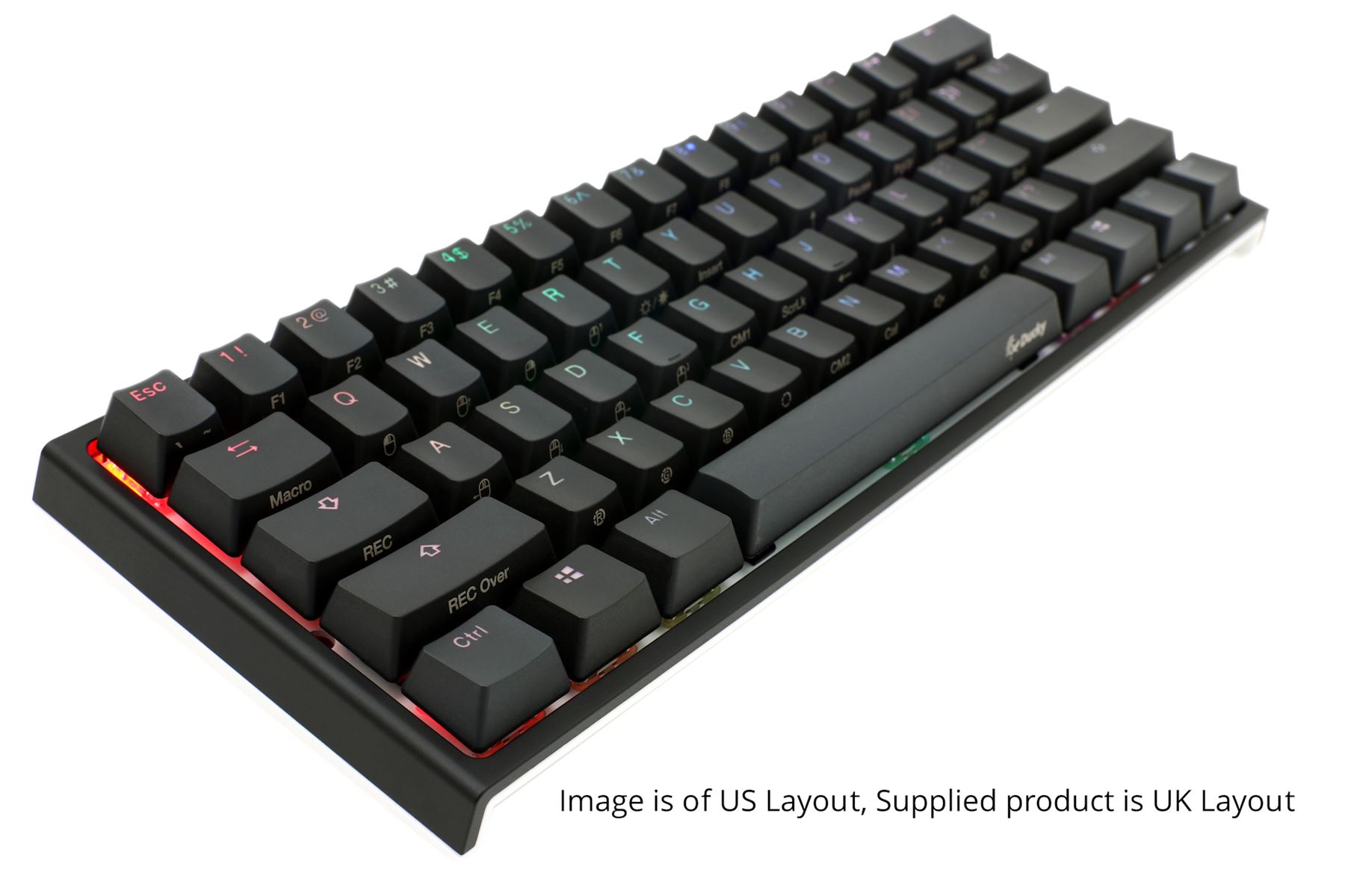 Ducky One2 Mini Rgb Backlit Silent Red Cherry Mx Switch Mechanical Keyboard Ebay