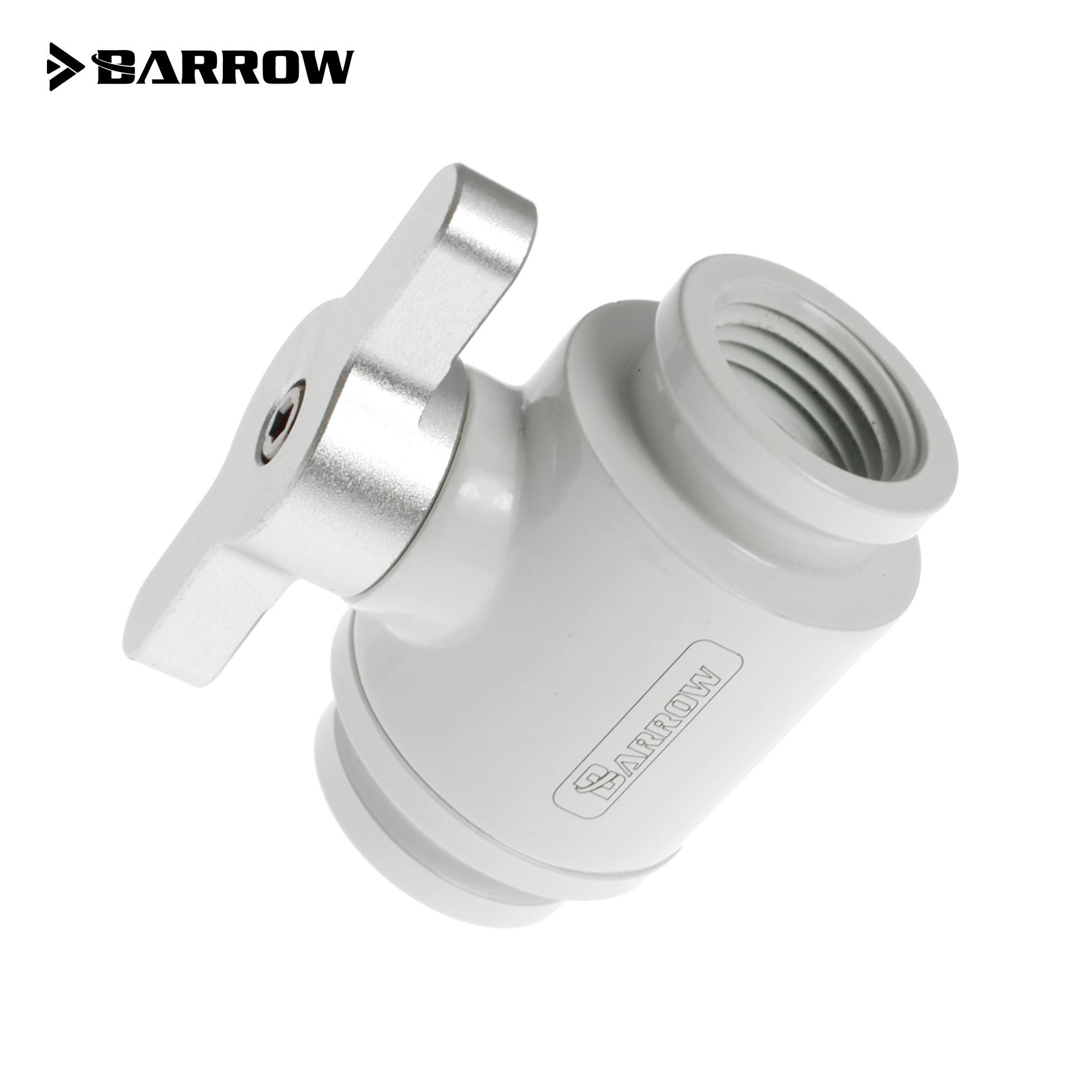 Barrow G1/4 Mini Ball Valve, Matt Silver Handle - White - Picture 2 of 5