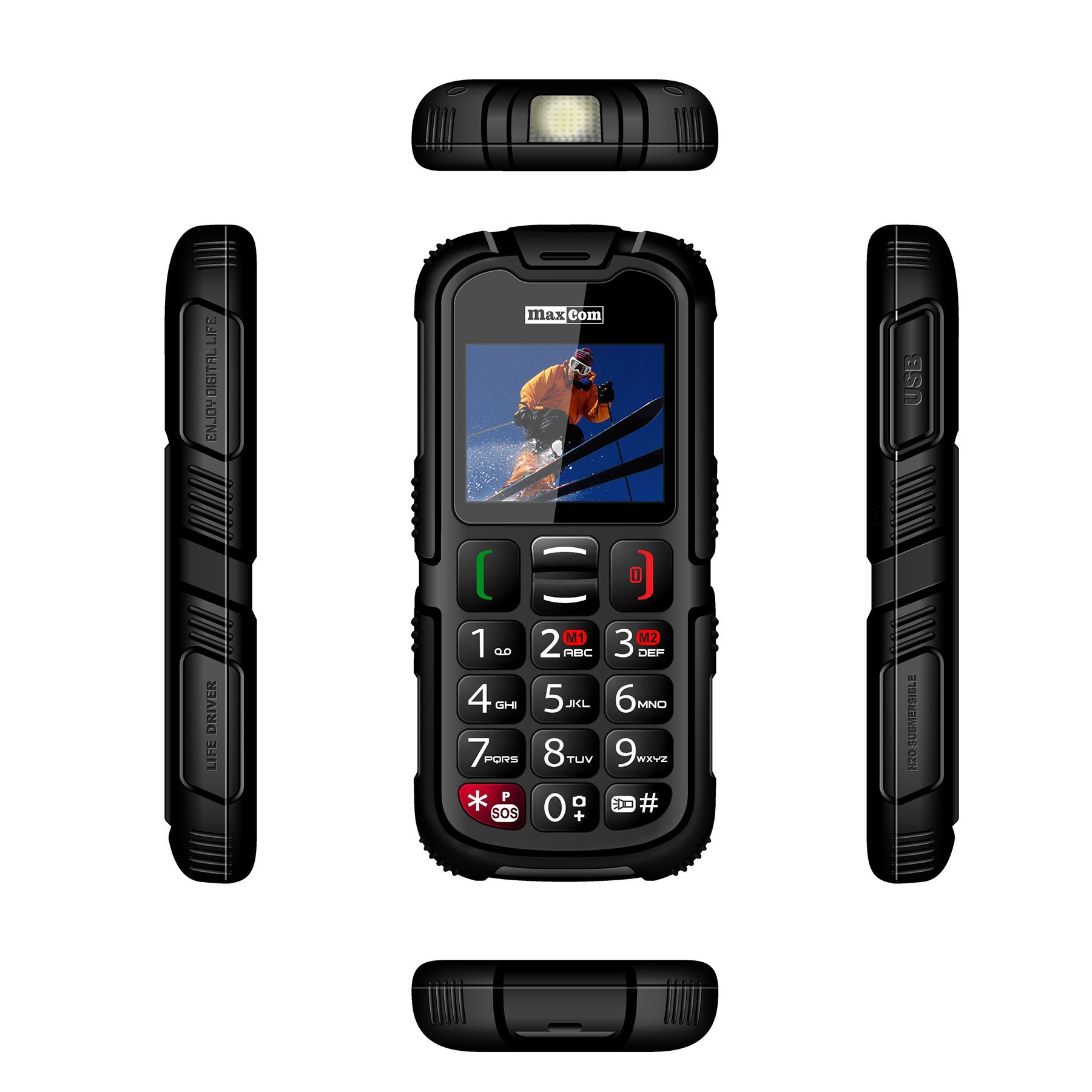 910 Waterproof Heavy Duty Big Button Phone Dust And Water Resistant Bl eBay