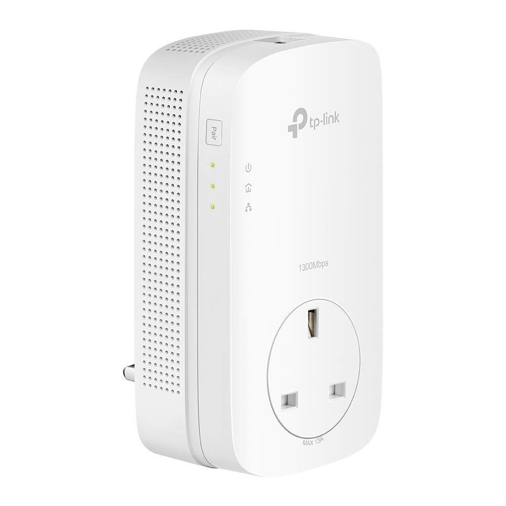 Data Transfer Speed Up to 1300 Mbps UK Plug TP-Link TL-PA8010PKIT V2 1-Port Gigabit Passthrough Powerline Starter Kit Certified Refurbished