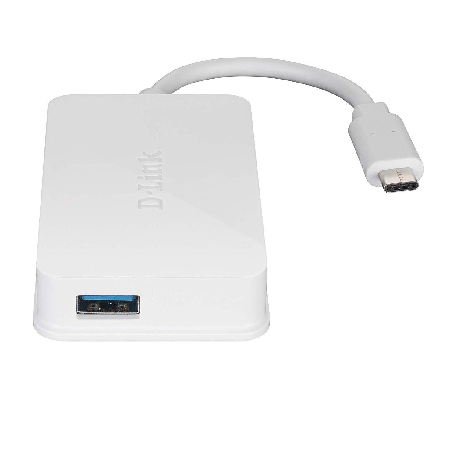 DLink DUBH410 High Speed 4 Port USB 3.0 Hub with 1 USB Type C Male 5