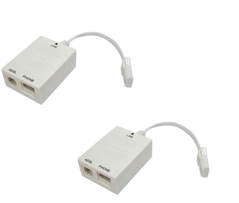 Dynamode ADSL Broadband & Phoneline Microfilter / Splitter Pack of 2 eBay