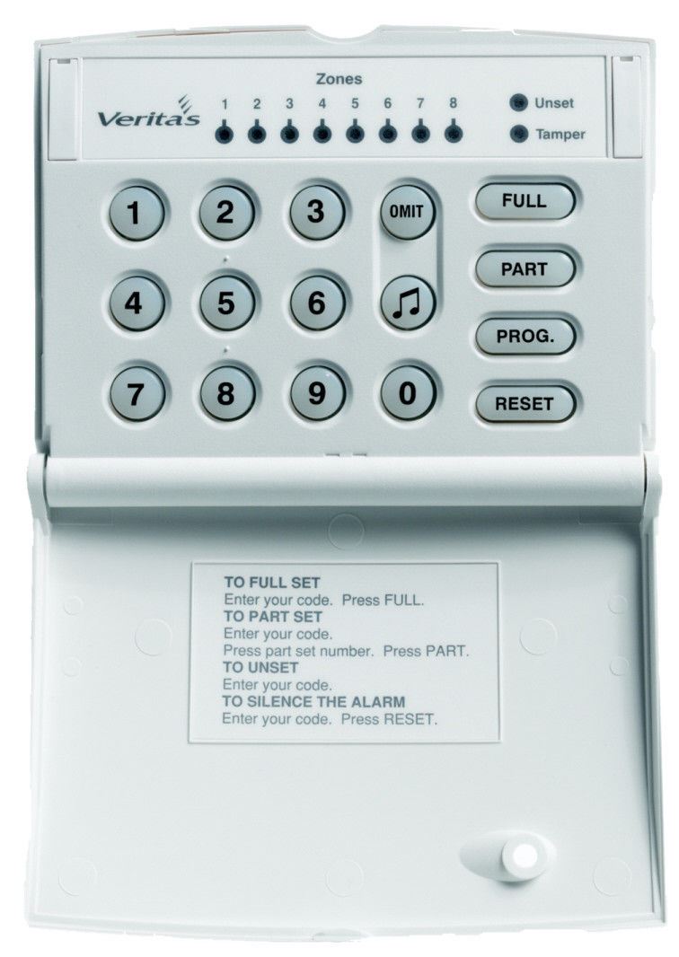 DCA0001 Veritas Burglar Alarm Remote LED Keypad for V8 C8 and