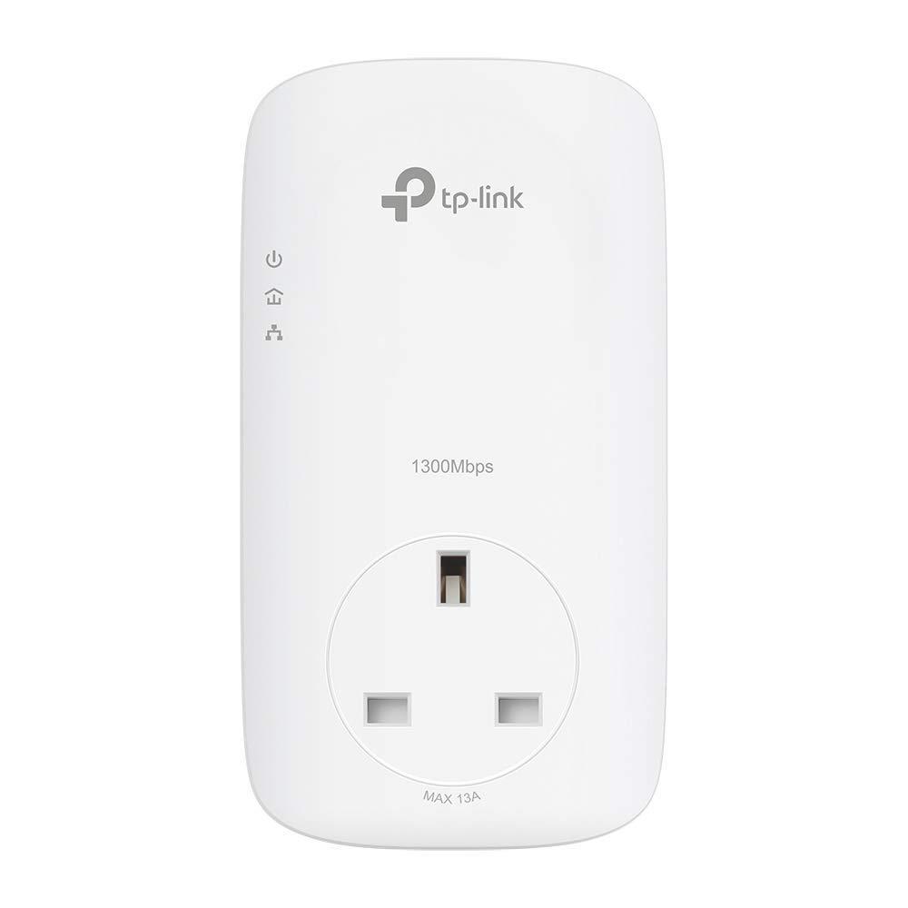 Data Transfer Speed Up to 1300 Mbps UK Plug TP-Link TL-PA8010PKIT V2 1-Port Gigabit Passthrough Powerline Starter Kit Certified Refurbished