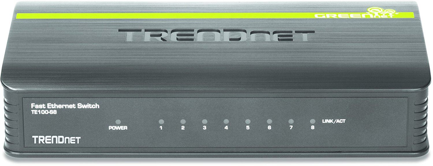 TRENDnet TE100-S8 8 Port Unmanaged Desktop Wired Network LAN Switch 100Mbps UK