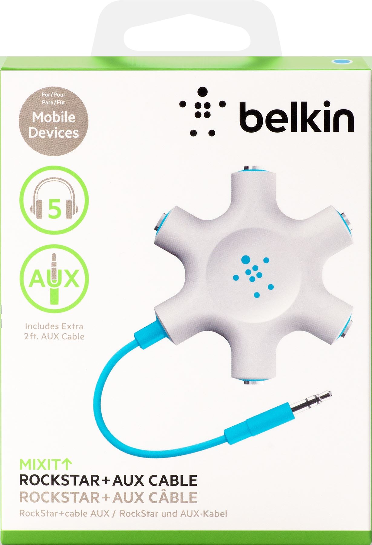 Belkin RockStar Multi Headphone Splitter 5 Way for iPhone Galaxy HTC