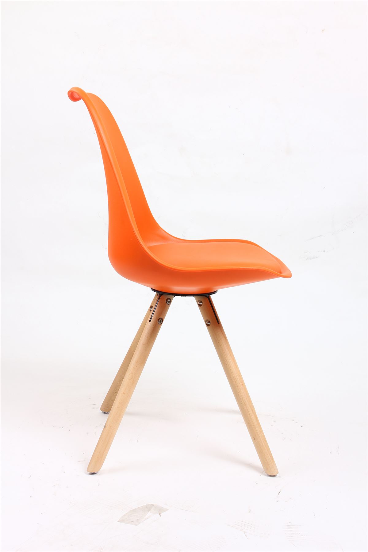 Set of 4 Tulip Star Dining chair with Cushion Contemporary and Wood