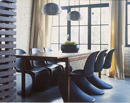 set of 4 panton s chair replica stackable modern dining chair ebay
