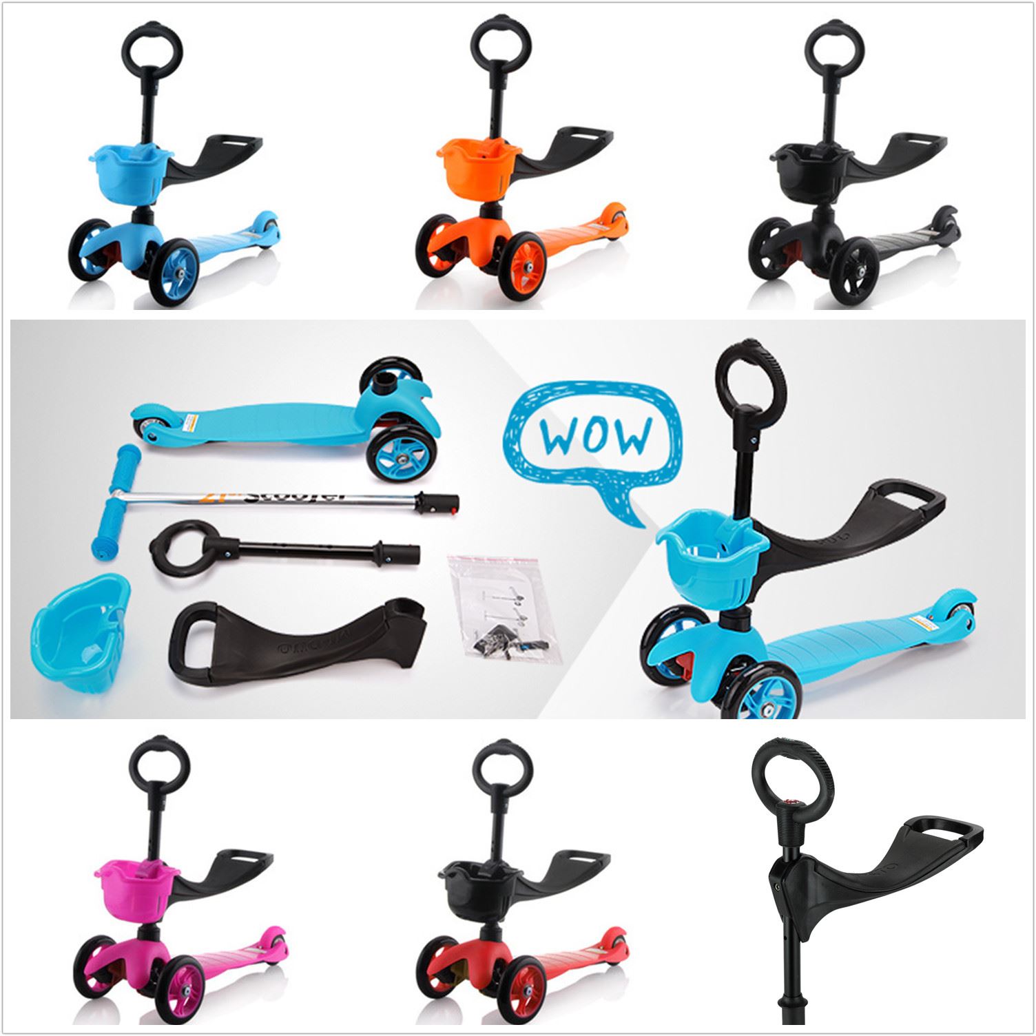 3 wheeled Tri Scooter with Handle Bar for Kids 3 wheels Brand New Ride