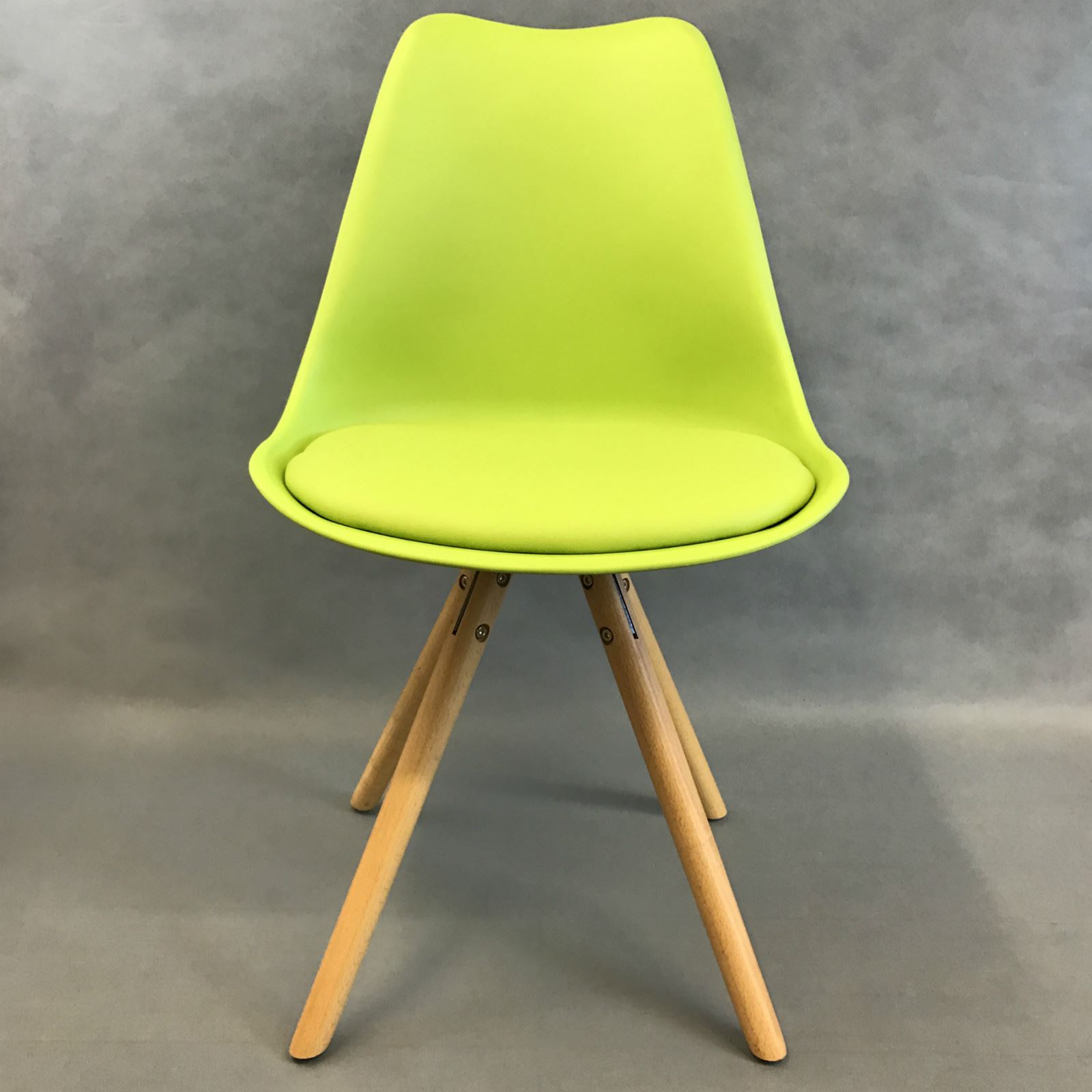 Set of 4 Tulip Star Dining chair with Cushion Contemporary and Wood