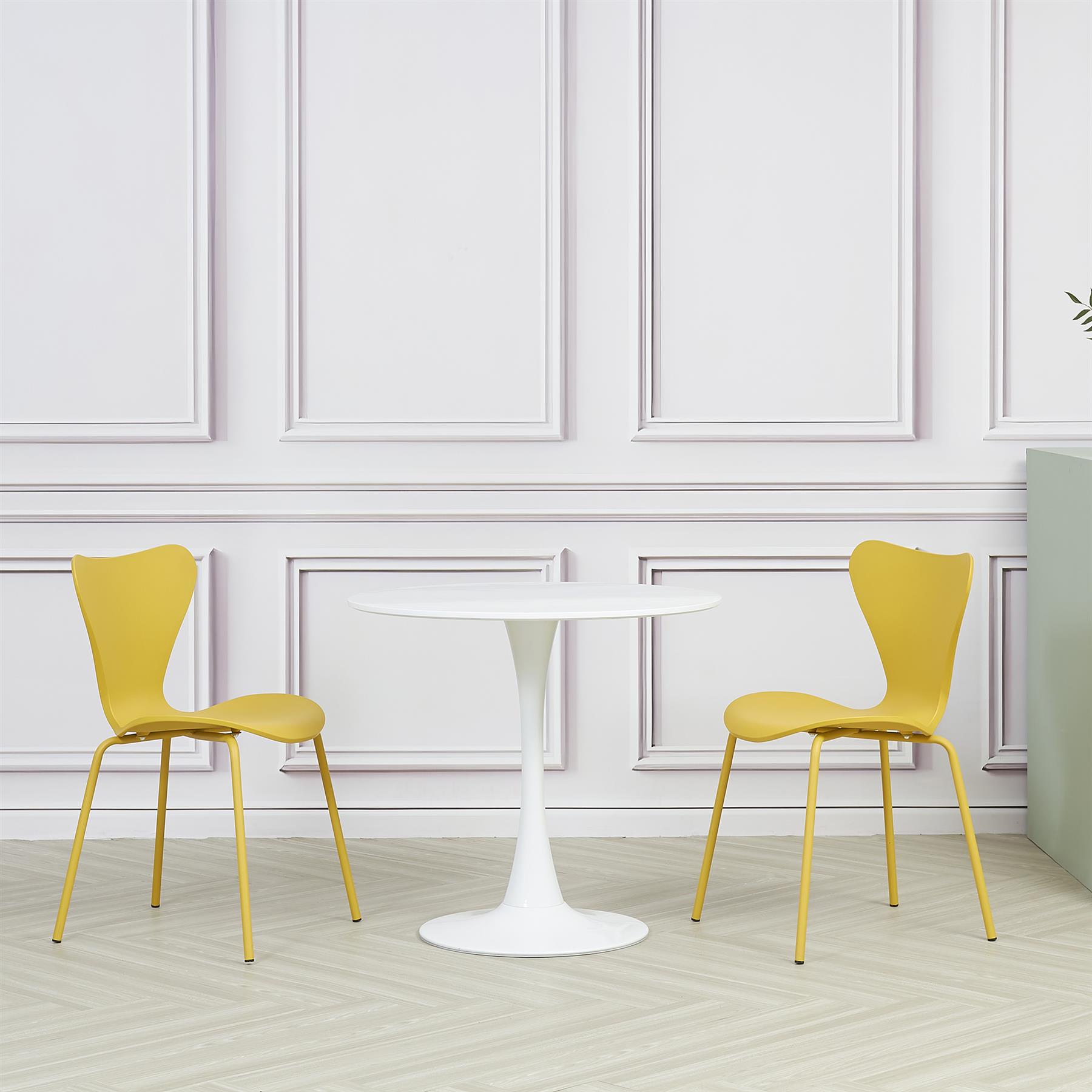 Tulip Dining Table and Chairs Set Velvet/Plastic Seat Multi-color Legs - Picture 67 of 72