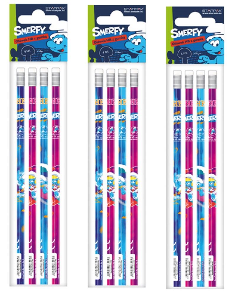24 x SMURFS HB Pencils Perfect for School or Party Bags