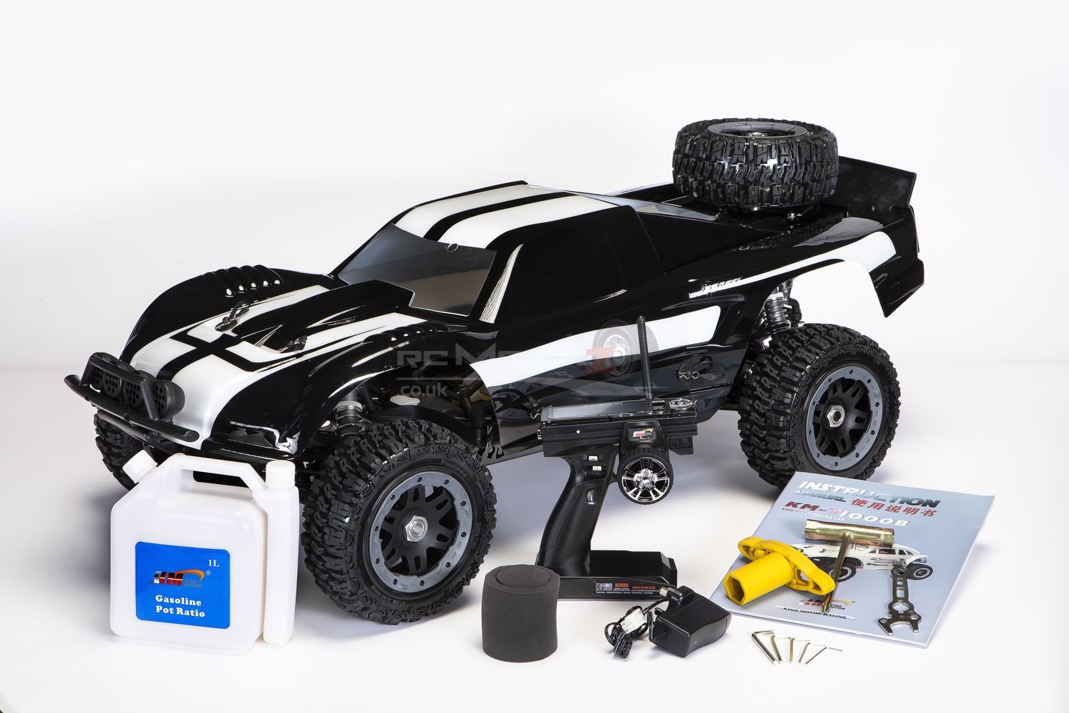 King Motor T1000 [Black] 15 Scale Petrol RC Truck 2.4Ghz eBay