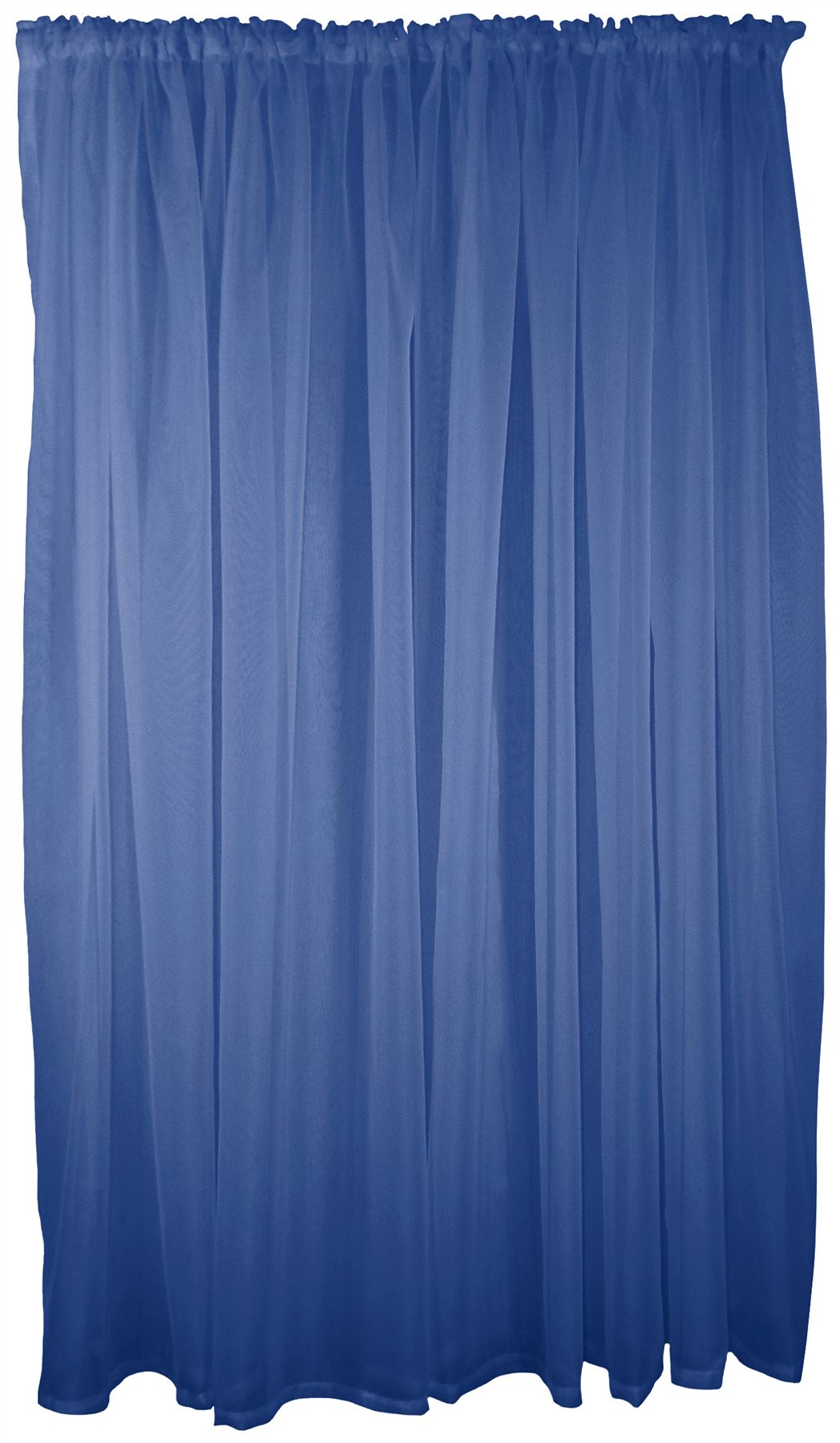 NAVY BLUE 5 PIECE VOILE SET ROD POCKET CURTAINS DRAPES & SWAGS 4