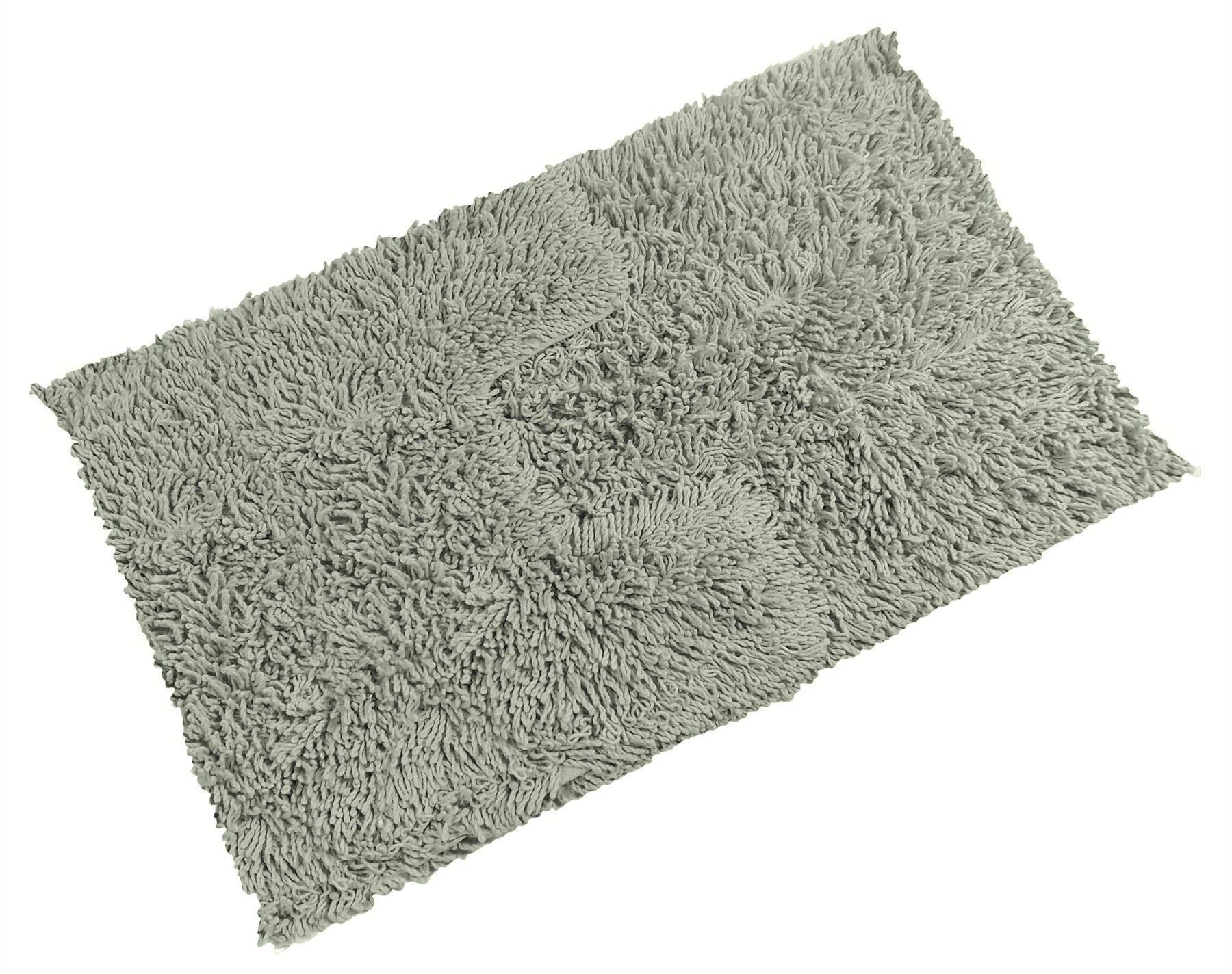 2 X 2 Piezas Lujoso de Rayas Blanco 100/% Alfombrilla de Ba/ño Algod/ón y Pedestal Juego