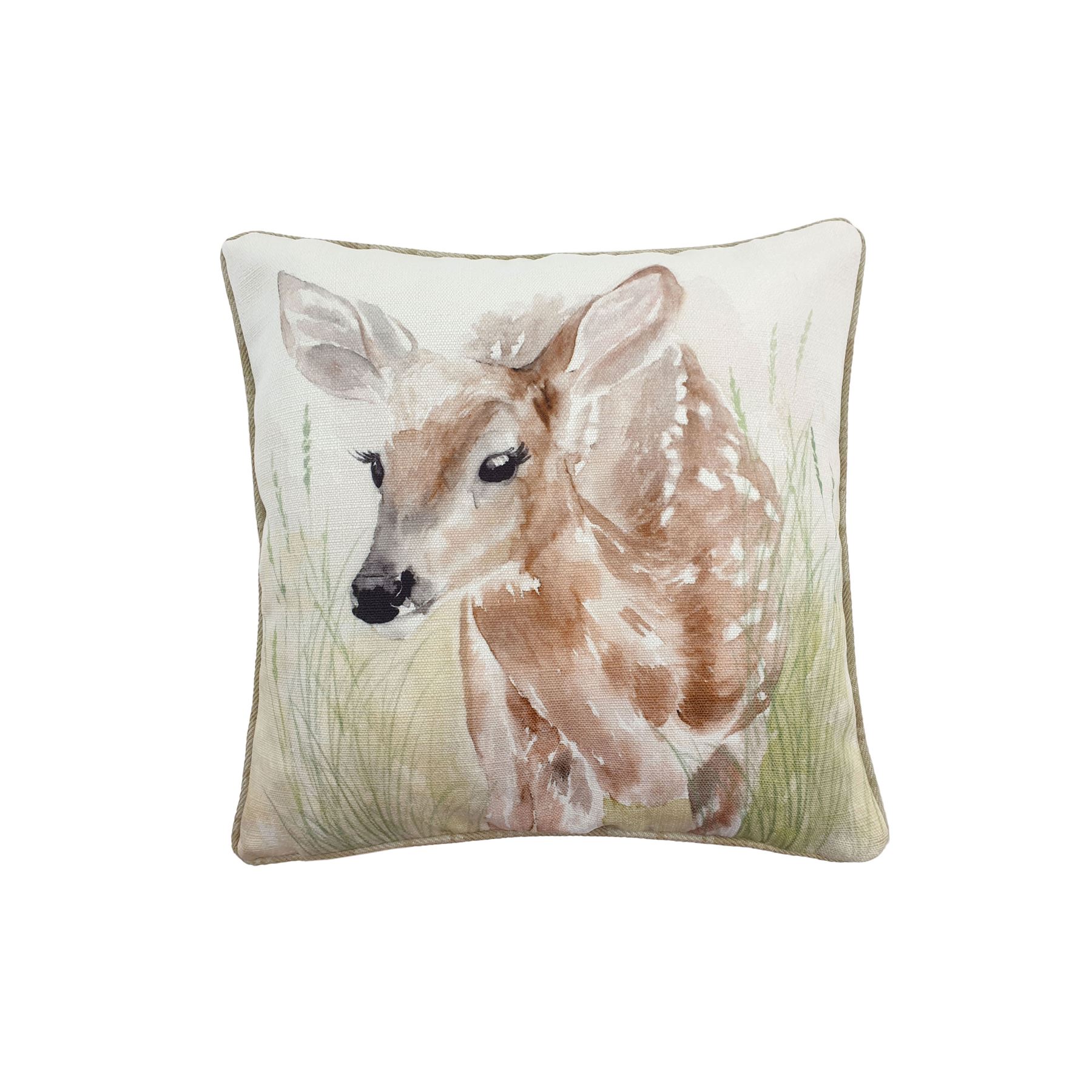 SET OF 3 EVANS LICHFIELD PAINTED ANIMALS STAG STIRLING TARTAN 17” CUSHION COVERS