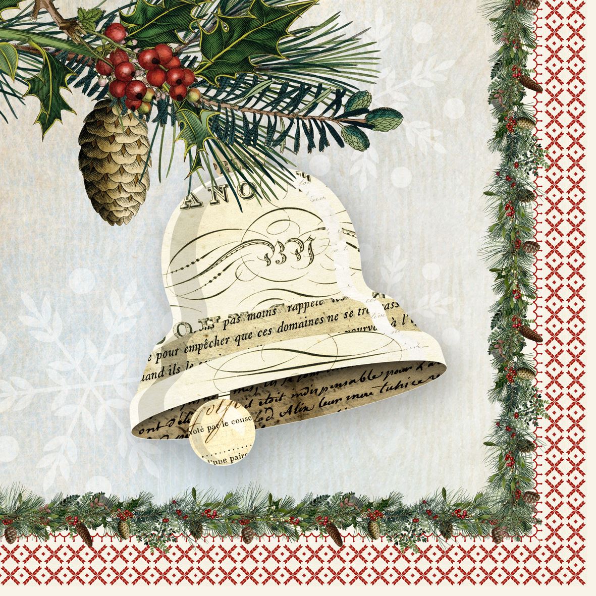 Natale motivo: albero blu circa 33 x 33 cm per autunno inverno per feste Tovaglioli di carta di Natale