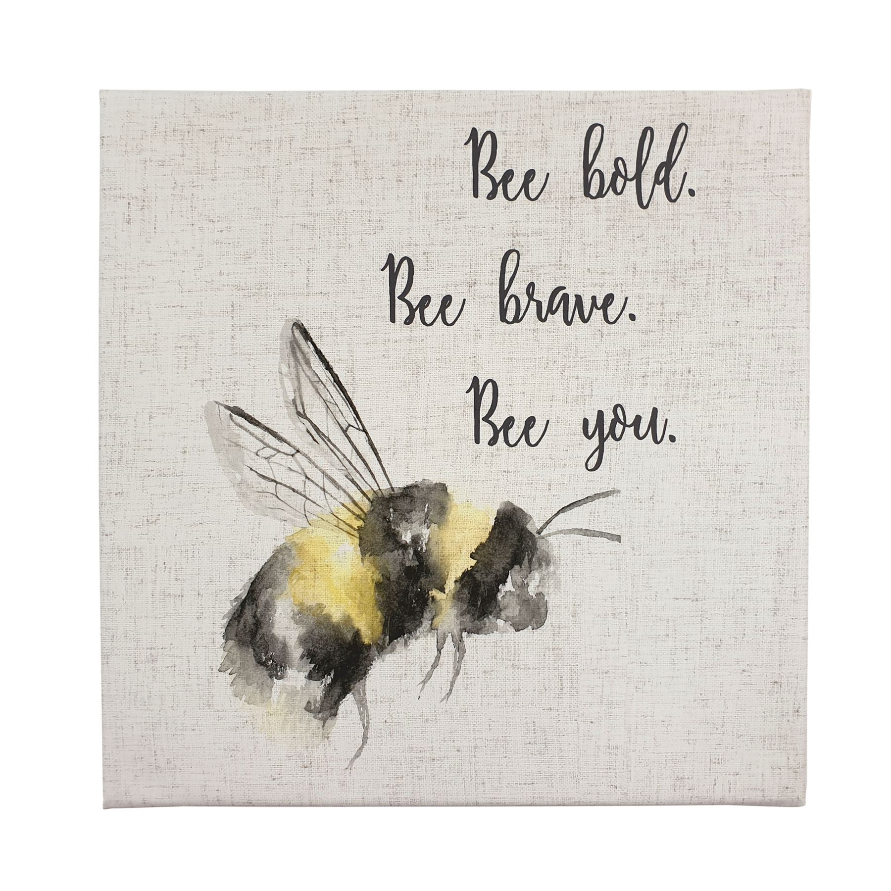 Evans Lichfield Bumblebee Bee Happy Canvas Picture Wall Art 40cm