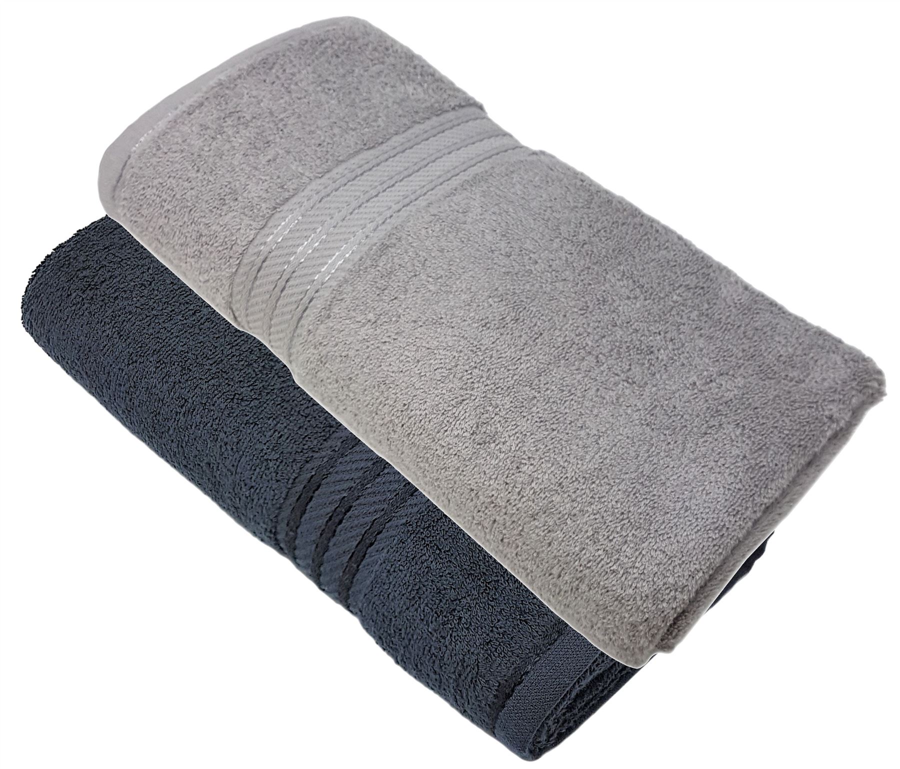 600 g//m² Serviette de bain LUXOR en coton égyptien noir