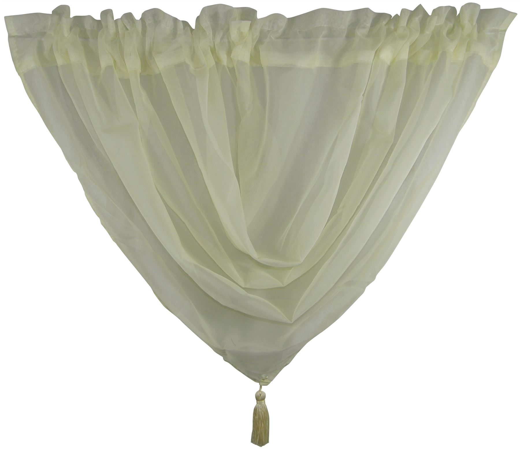 Crema Y Naranja De 9 Piezas Voile Set 72 ” 183cm bolsillo para barra Cortinas Cortinas /& Guirnaldas