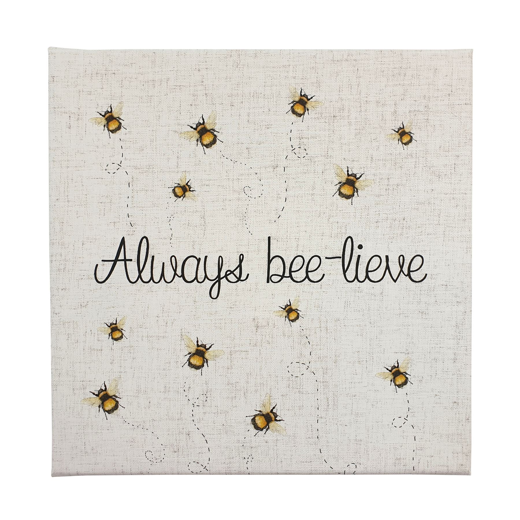 Evans Lichfield Bumblebee Bee Happy Canvas Picture Wall Art 40cm