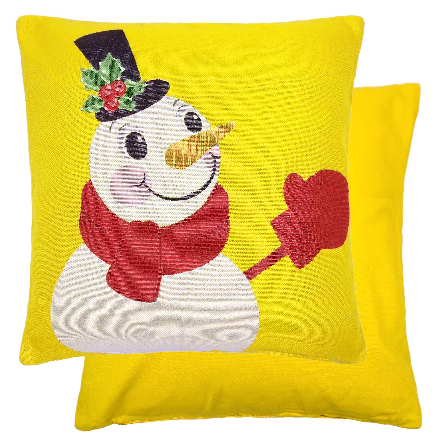 FUNKY MODERN GREEN RUDOLPH REINDEER HAT CHRISTMAS CHENILLE CUSHION COVER 17/"