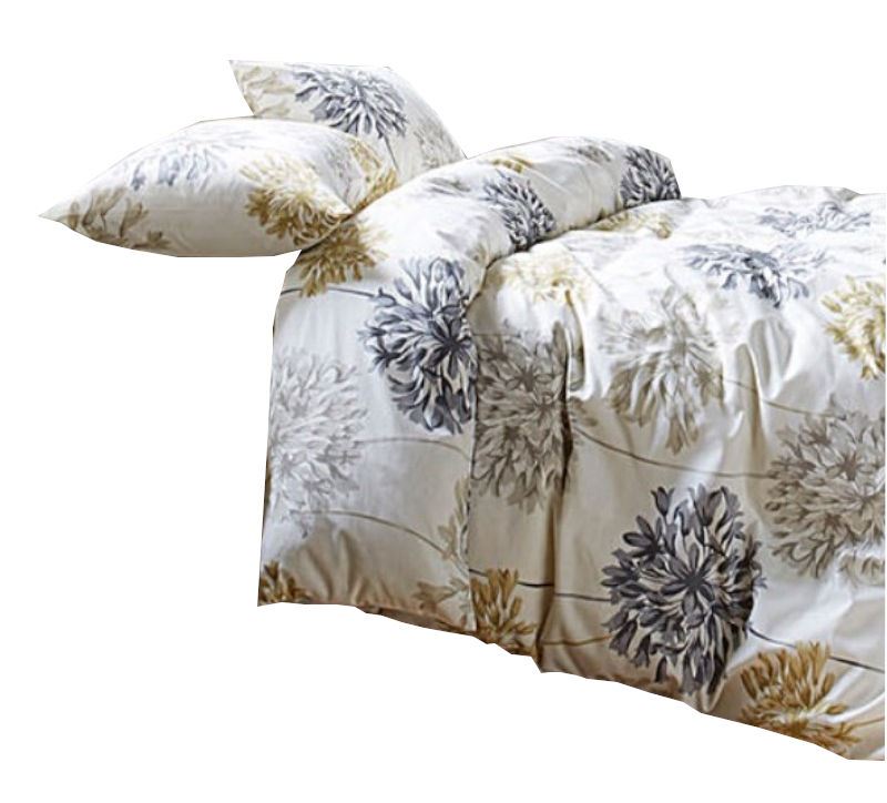 2 x Federe Crema Raso Copripiumino per Letto Singolo Lenzuolo Sottoteso