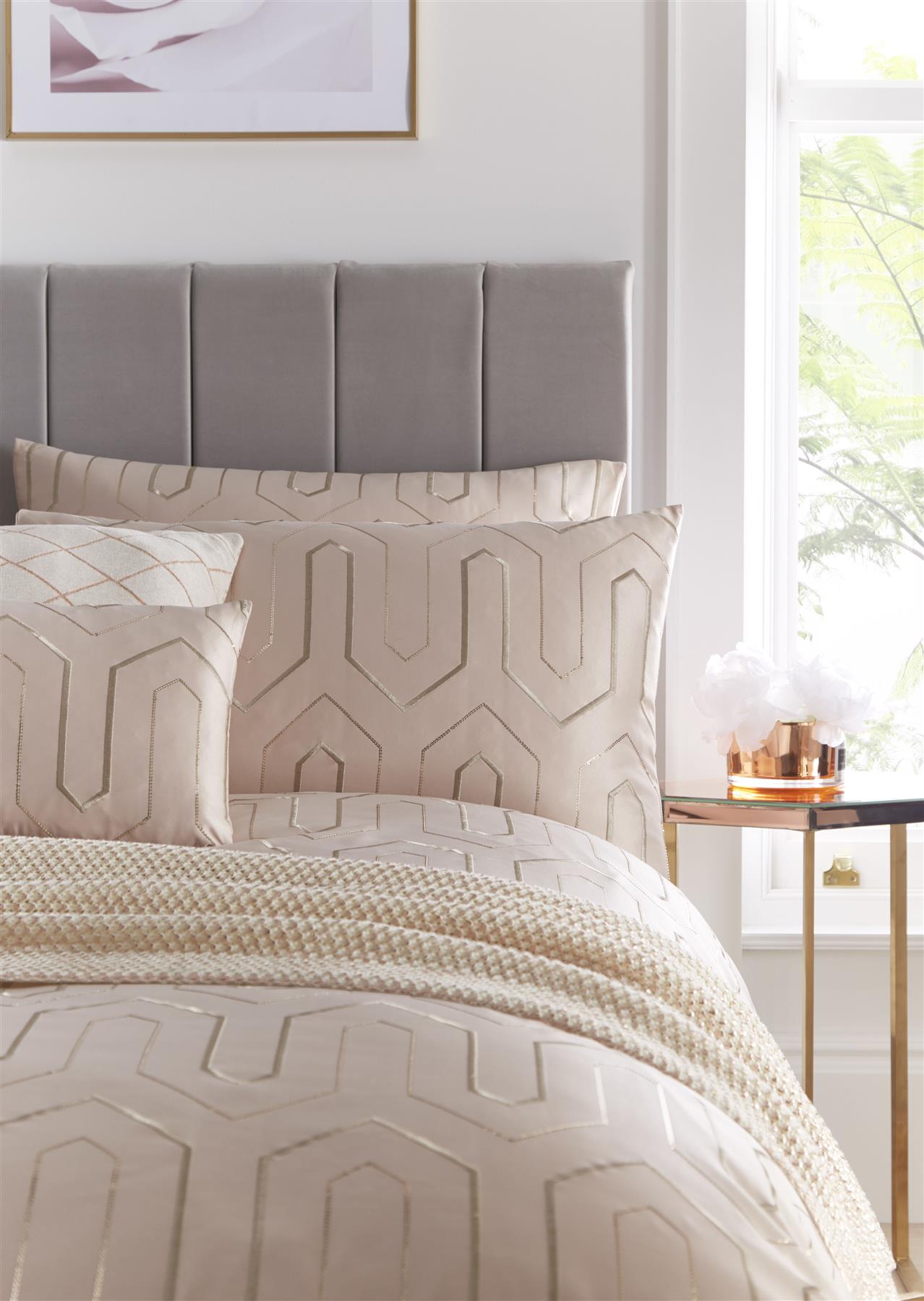 Tess Daly Phoebe Blush Embroideredsuper King Size Duvet Cover 5 Piece Beddingset Ebay