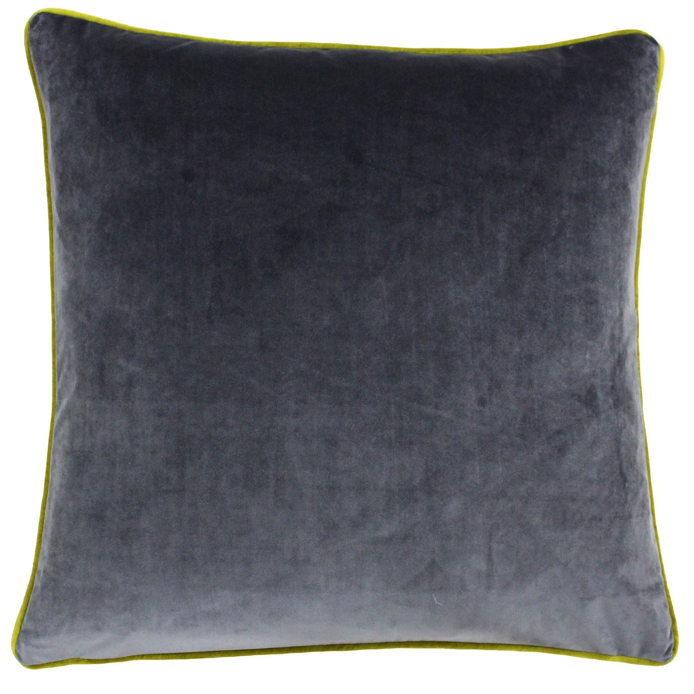 2 X FILLED LUXURY LARGE SOFT VELVET CHARCOAL GREY BLACK GREEN CUSHION 22/" 55CM
