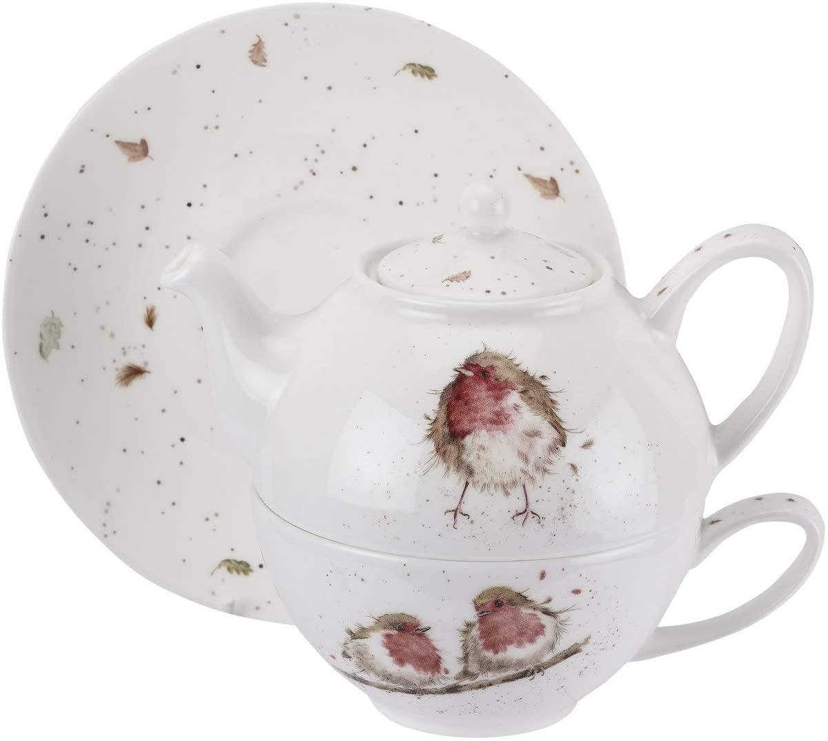 Boxed Tea for One Cup Teapot Saucer Official Licensed Wrendale