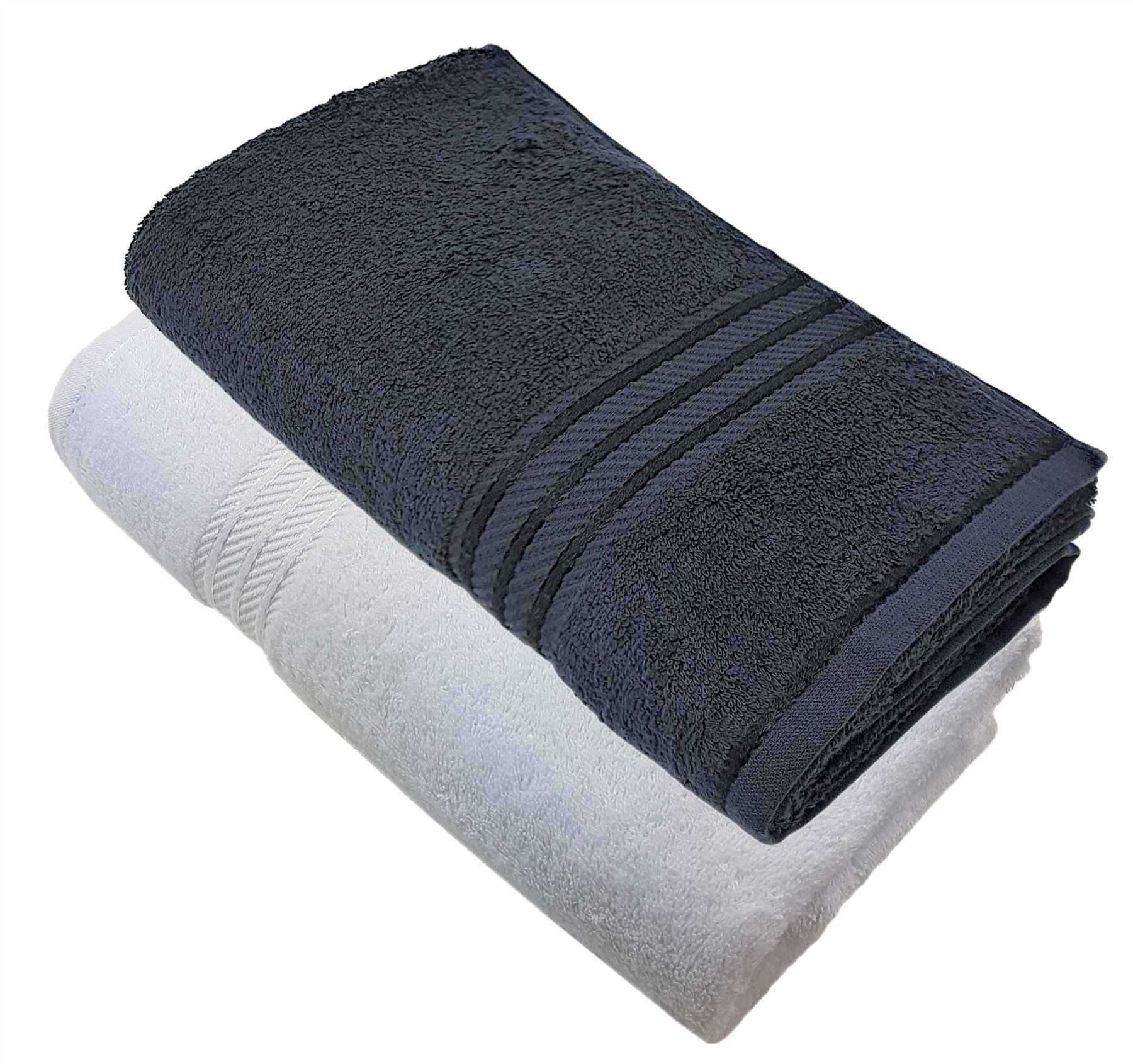 600 g//m² Serviette de bain LUXOR en coton égyptien noir