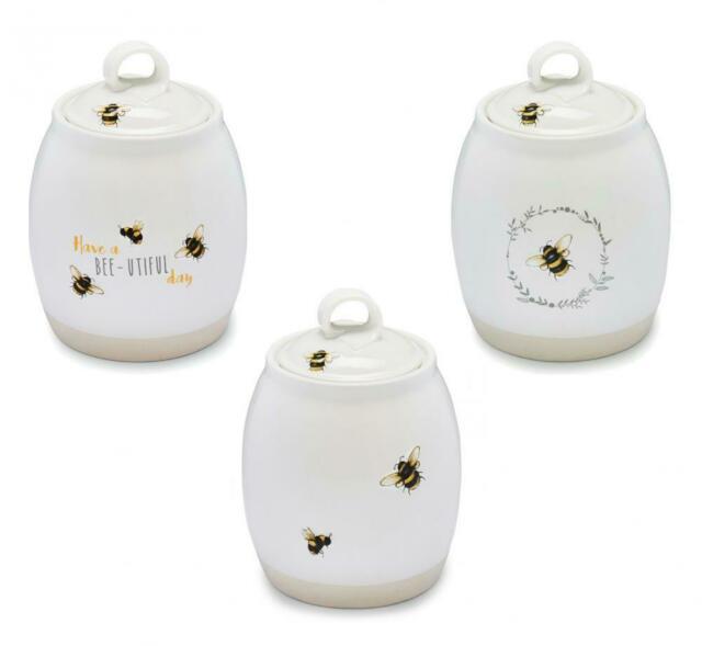 bee tea coffee sugar canisters