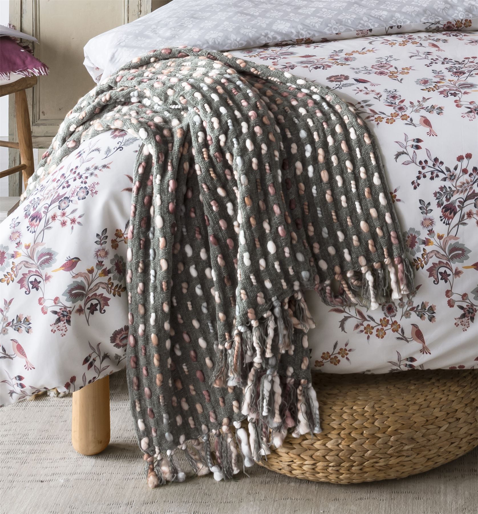 Brand New Next Pink Animal Print Throw Size 130 x 150cm