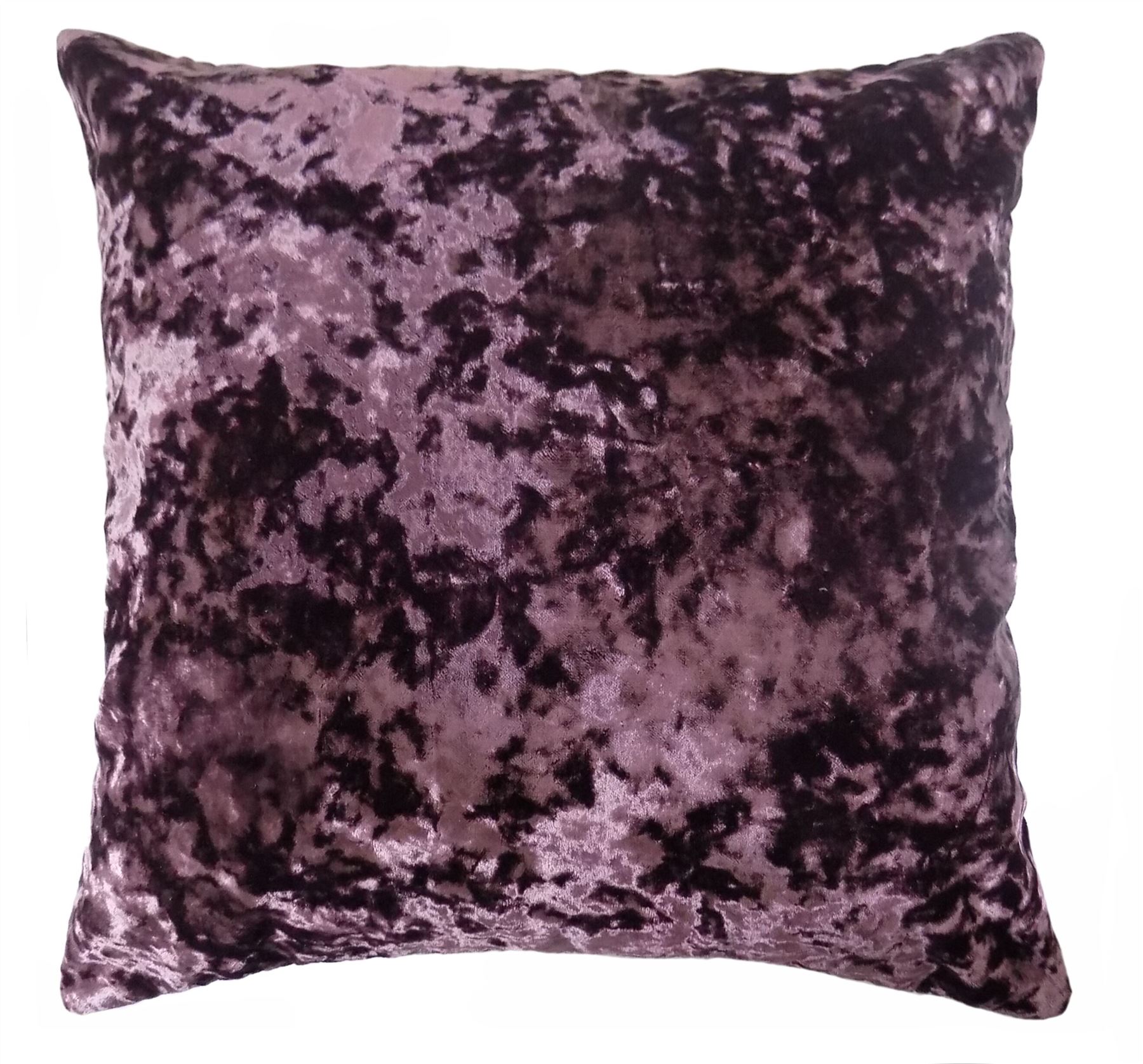 LUXURIOUS AUBERGINE PURPLE CRUSHED VELVET THICK SOFT CUSHION COVER 20