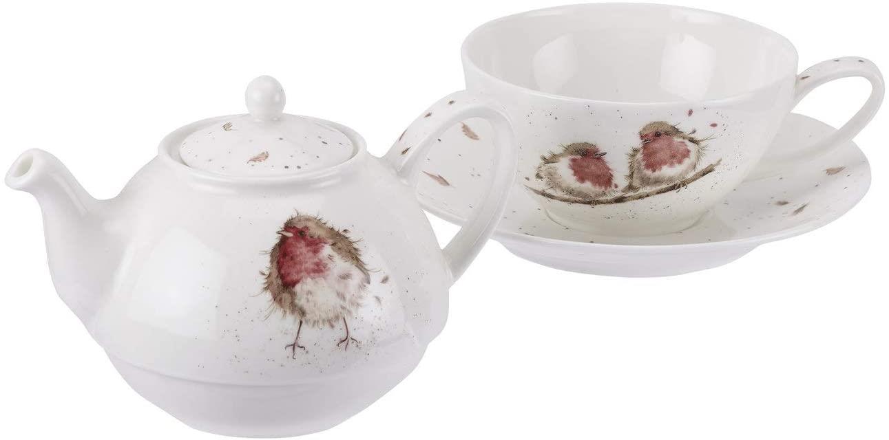 Boxed Tea for One Cup Teapot Saucer Official Licensed Wrendale