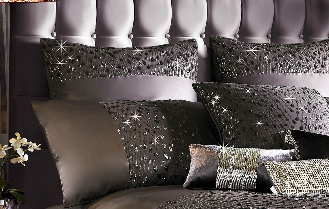 KYLIE MINOGUE EVA MAUVE SATIN SUPER KING 200TC 7 PIECE BEDDING SET eBay