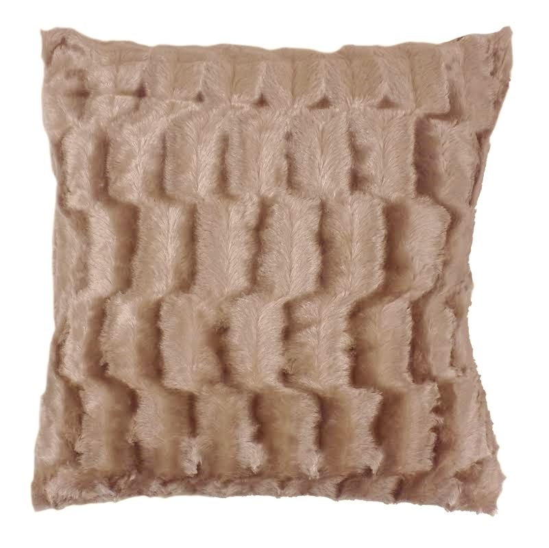 43CM 4 X LUXURY BEIGE CREAM WHITE FAUX FUR SUEDE SUPERSOFT CUSHION COVERS 17/"