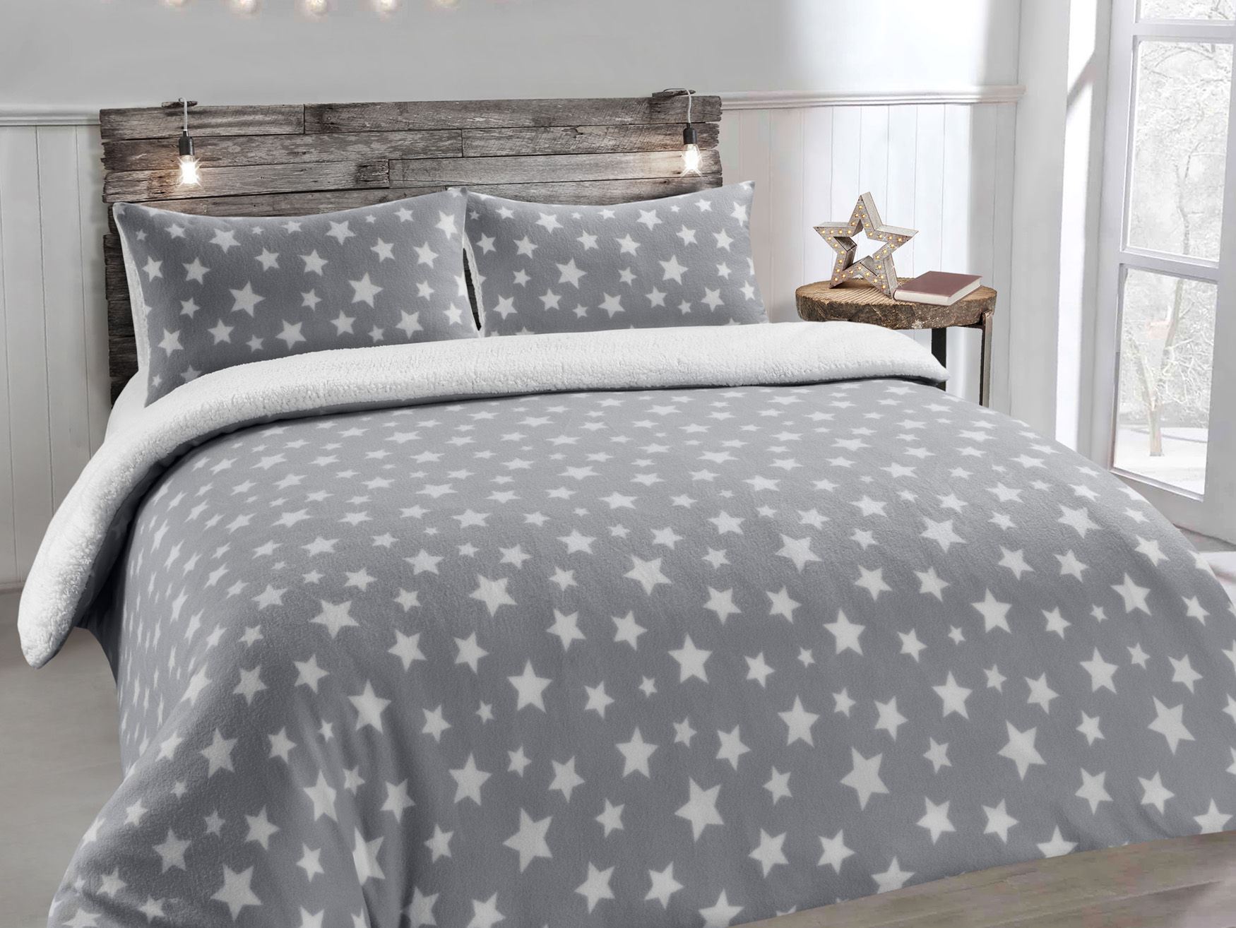 grey teddy duvet