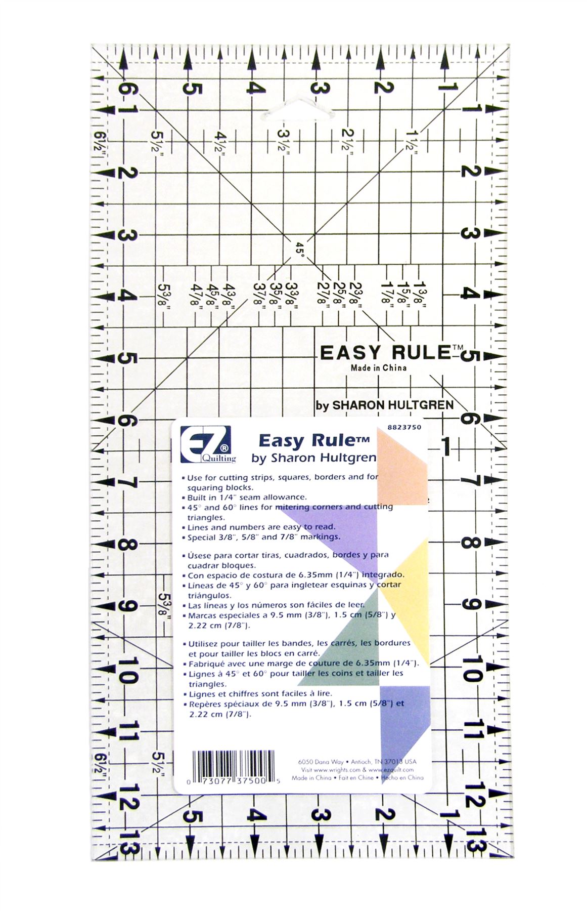 Easy Rule 6.5/" x 13/" Acrylic Quilting Template