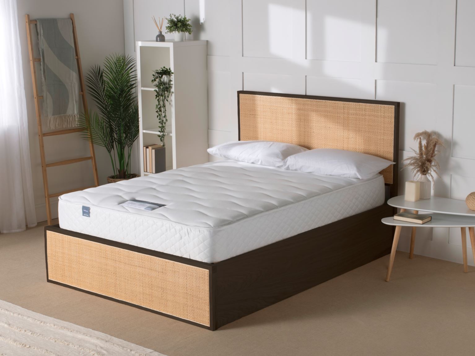 Snuggle Beds Raphael Rattan Ottoman Storage Bed | Black Finish | Double and King