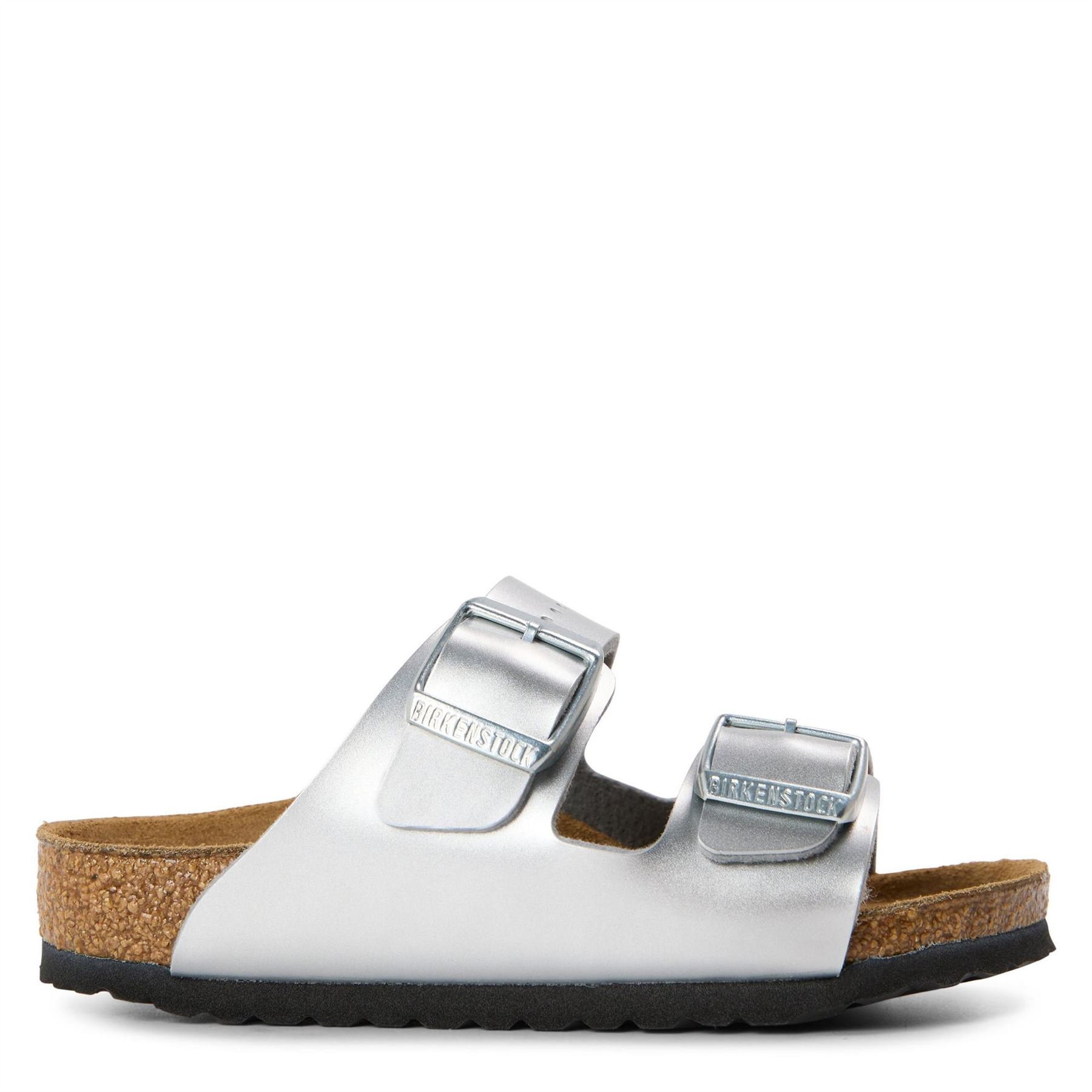Birkenstock Unisex Metallic Silver Juniors Arizona C8.5(26.5) In Silver