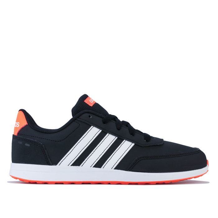 Boy S Adidas Junior Vs Switch 2 Lace Up Textile Upper Trainers In Black Ebay
