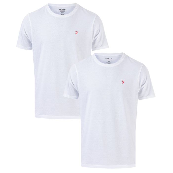 farah white short sleeve shirt