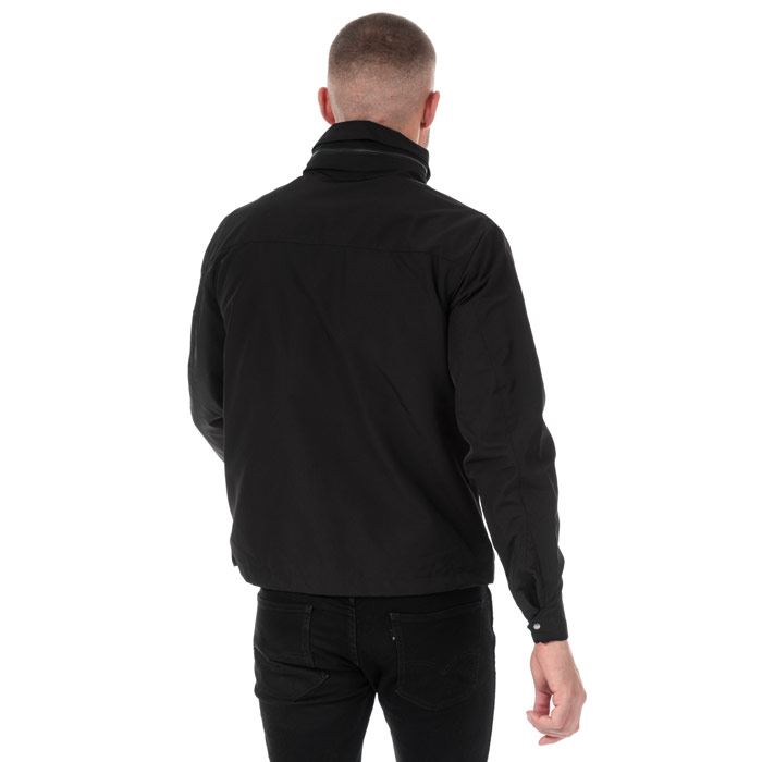 lacoste short zip cotton twill jacket