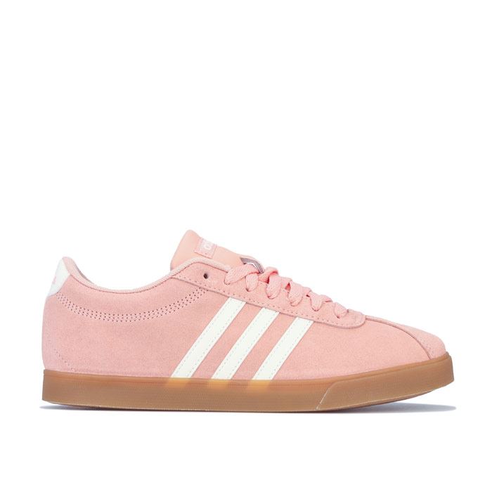 adidas pink courtset trainers