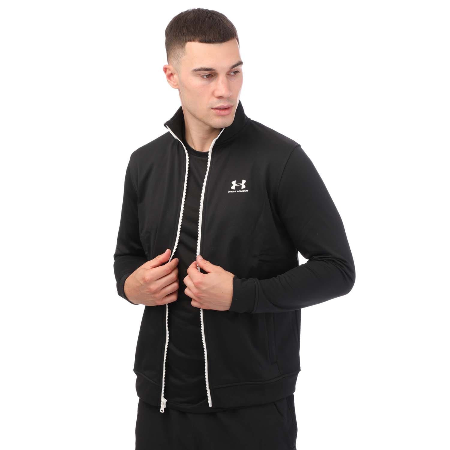 Men's Jacket Under Armour Sportstyle Tricot Full Zip in Black