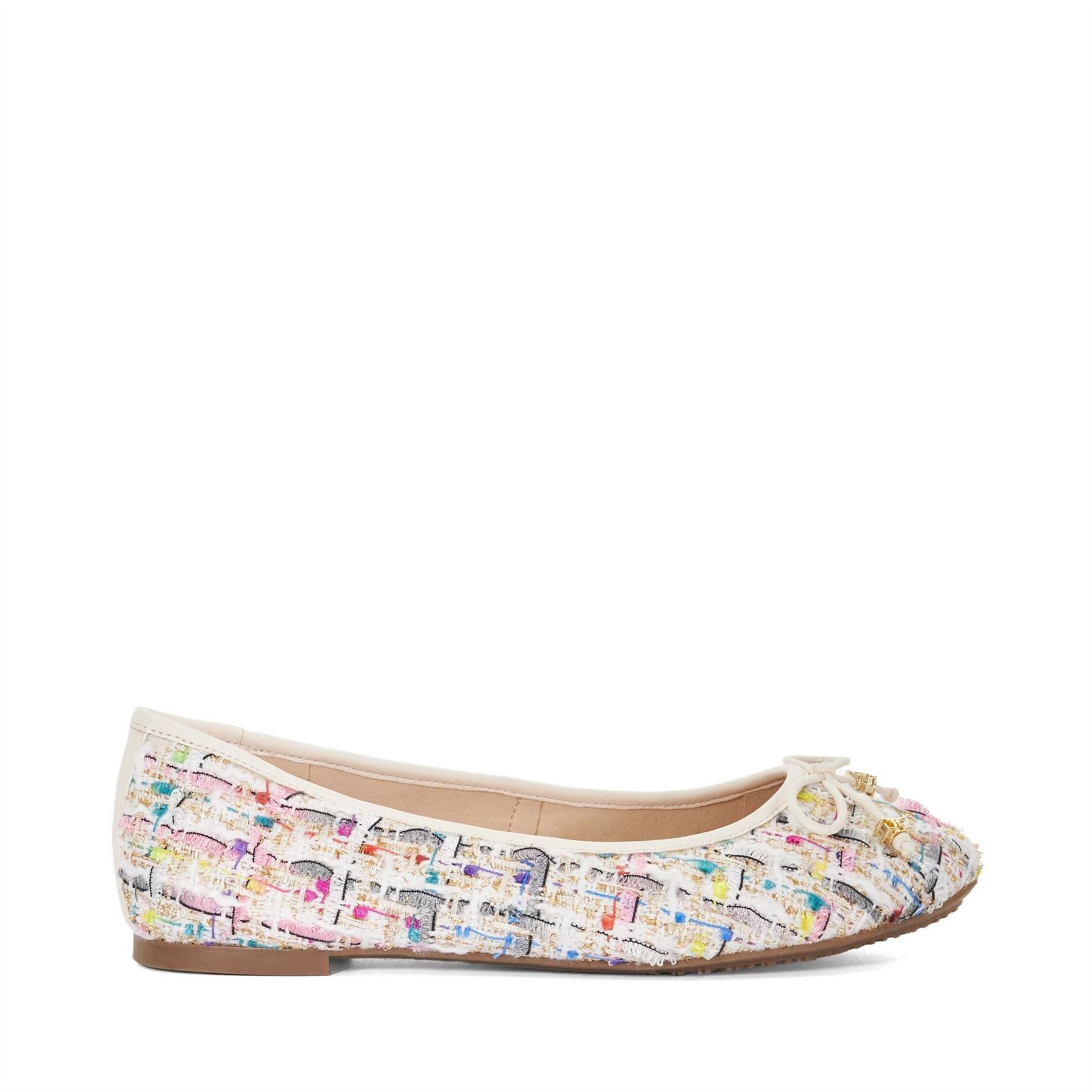 Dune London Women's Multi Lo Hallo Textured Flats Pumps 5 (38) In