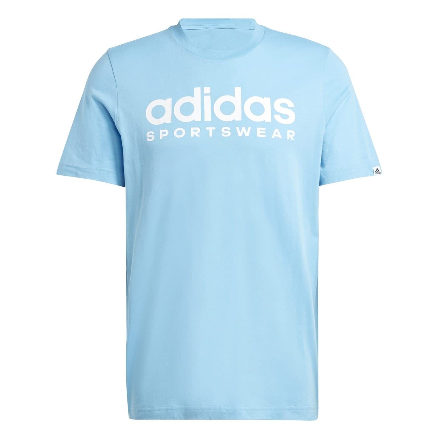 Adidas Men's Blue Single Jersey Logo T Shirt S In