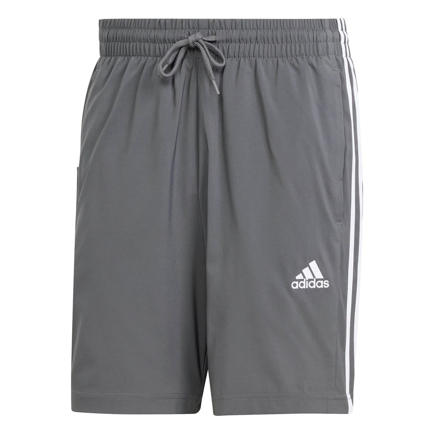 Adidas Men's Grey Essentials 3 Stripes Shorts 3XL In